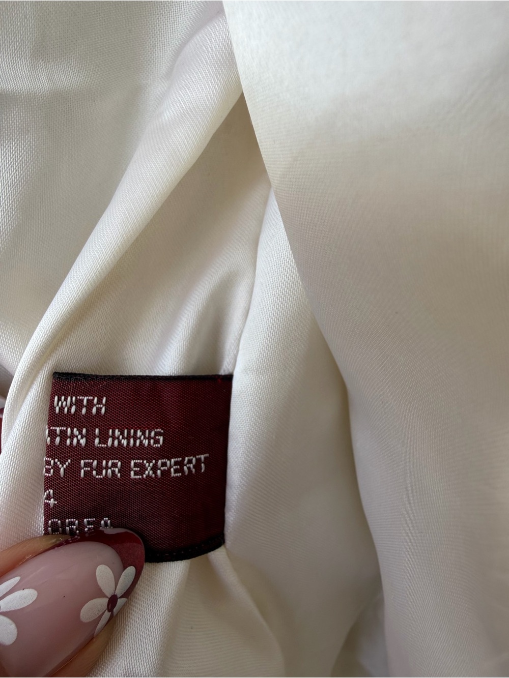 Women's Fur Jacket - Cream - Picture 4 of 8